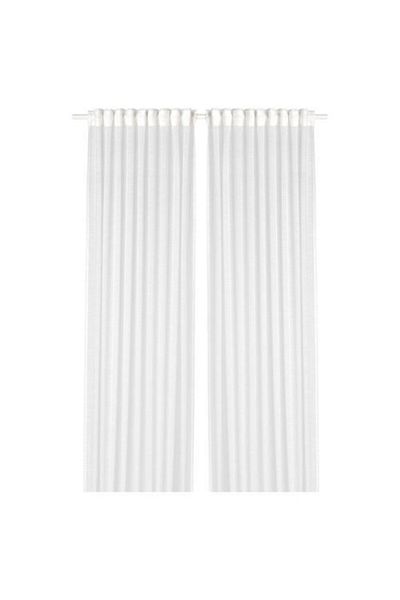 IKEA Tulle Curtain-backdrop Curtain / 2 Wings, Meridyendukkan White Color 145x300 Cm