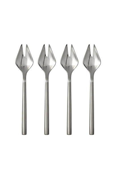 IKEA FRÖJDA salata-tatlı çatalı, paslanmaz çelik, 14 cm, 4 adet