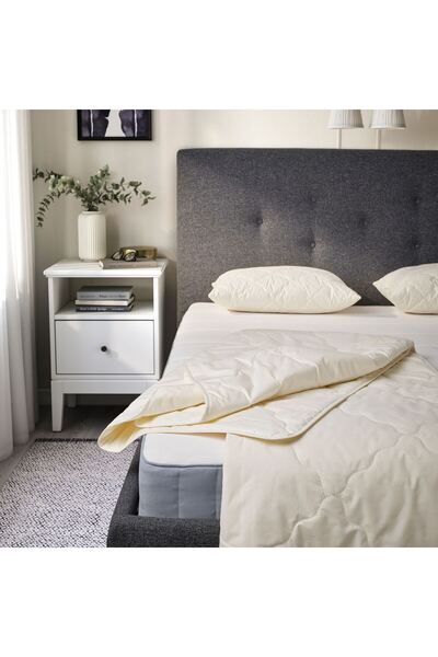 IKEA single size wool quilt, off white, 150x200 cm