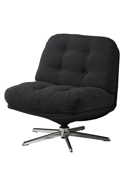 IKEA tekli döner koltuk, kelinge siyah Koltuğun çapraz tabanı devrilme