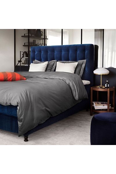 IKEA LUKTJASMIN single bed sheet set, dark gray, 150x200/50x60 cm with Kentsoylu