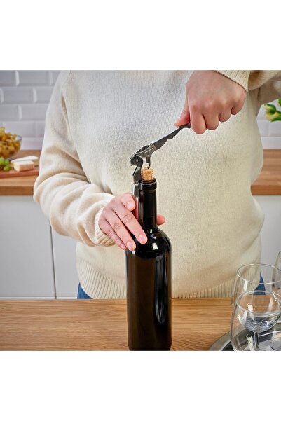 IKEA Metal Tirbuşon Uzunluk: 12 Cm İkea Şarap Açacağı Şişe Açacağı Paslanmaz çelik