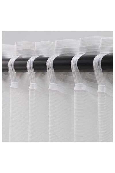 IKEA Tulle Curtain-backdrop Curtain / 2 Wings, Meridyendukkan White Color 145x300 Cm