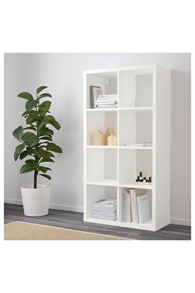 IKEA Yatay ya da dikey olarak yerleştirilebilen açık raf ünitesi, beyaz, 69x132 cm