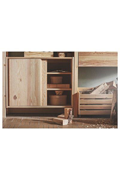 IKEA sürgü kapaklı dolap, çam, 80x30x60 cm