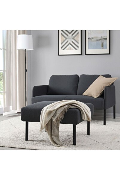 IKEA ayak uzatma taburesi, knisa koyu gri Uzunluk: 68 cm Yükseklik: 41 cm Genişlik: 58 cm