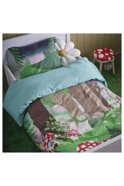 IKEA طقم سرير اطفال متعدد الالوان مقاس 150x200/50x60 سم