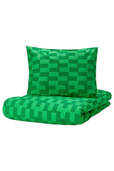 IKEA BLÅSKATA green 150x200/50x60 cm children's bedding set