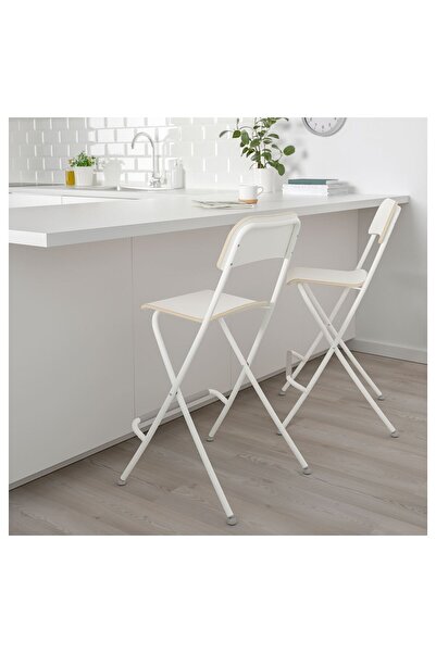 IKEA bar sandalyesi, Siyah - beyaz, 63 cm, katlanabilir