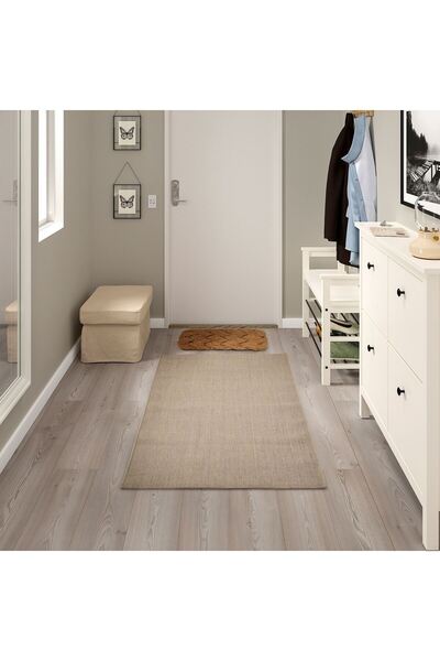 IKEA jüt halı, natürel-açık gri, 80x150 cm Genişlik: 80 cm Uzunluk: 150 cm