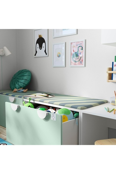 IKEA bank minderi, mavi-yeşil, 90x50x3 cm