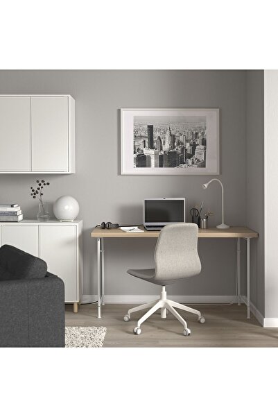 IKEA çalışma masası, beyaz, 140x60 cm