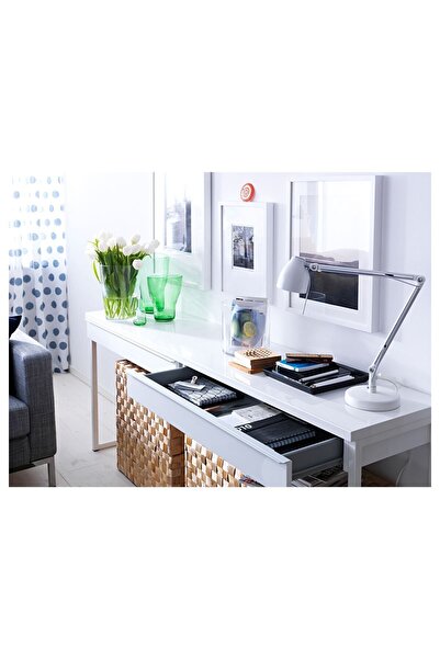 IKEA Çalışma Masası, Parlak Beyaz, Genişlik:120 cm  Derinlik:40 cm  Yükseklik...
