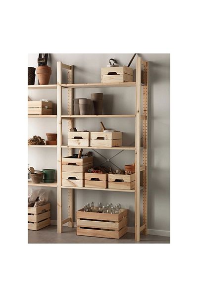 IKEA Brown Pine Wooden Box - 23X31X15 cm