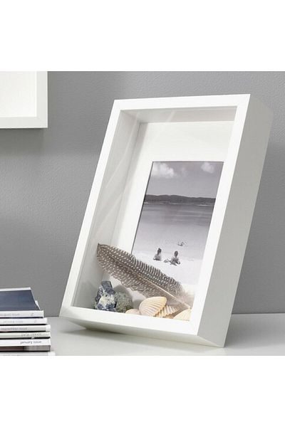 IKEA Sannahed 21x30 Cm A4 White Flower Deep Box Frame Wooden Photo Picture Frame