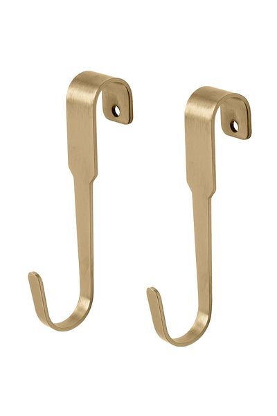 IKEA Hultarp 11 Cm Brass Colored Steel Hook - Hanger Brass Colored Set of 2 for Duar Rail