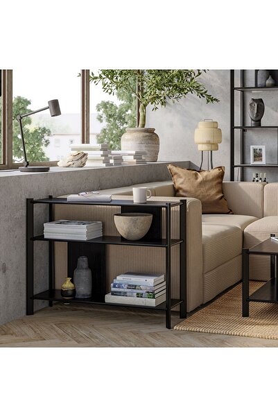 IKEA Bambu yan sehpa, Uzunluk: 95 cm  Genişlik: 30 cm  Yükseklik: 71 cm