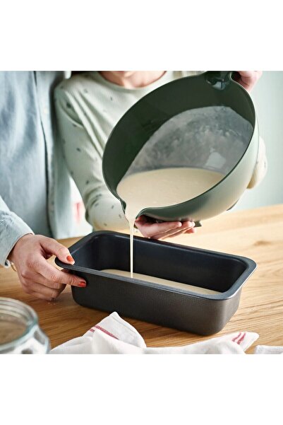 IKEA 3 Liter Ikea Kitchen Mixing Pot with Handle - Plastic Pot, Dark Green