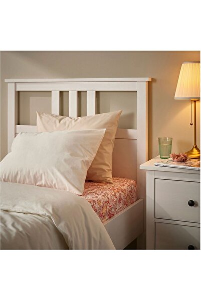 IKEA Fitted Sheet, Pink-White, 80X200 cm