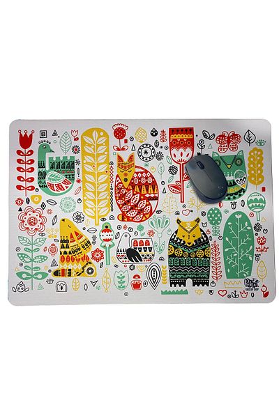 rakkun shop لوحة ماوس مطبوعة على شكل زهور على الطراز الشمالي (28 × 40 سم)