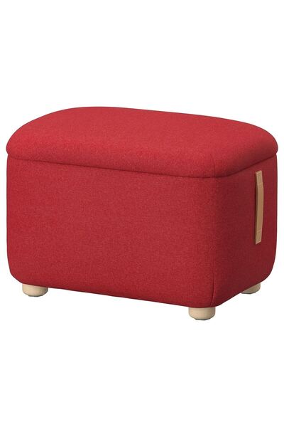 IKEA Cushion, Pouf with Storage Eyes, Height: 42 cm Length: 57 cm Width: 40 cm