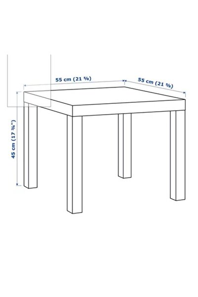 IKEA Lack Sehpa Beyaz - Uzunluk 55 Cm, Genişlik 55 Cm, Yükseklik 45 Cm