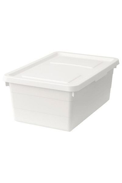 IKEA Sockerbit Box with Lid - White -38x25x15 Cm