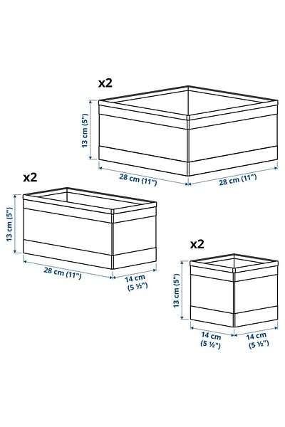 IKEA Dark Gray Skubb Box Set