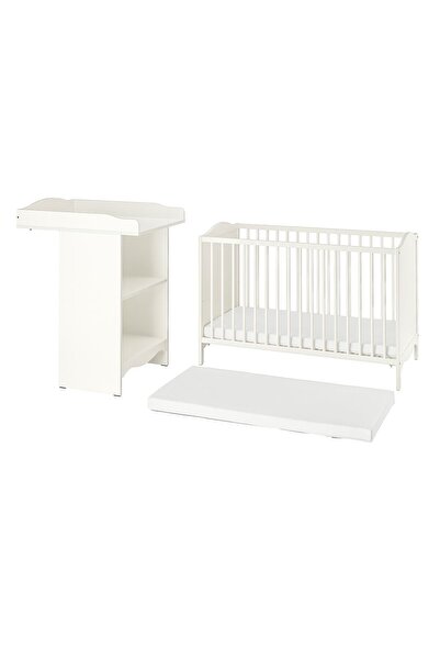 IKEA Bebek mobilya seti, Bebek Karyolası, Bebek Yatağı, Bebek Alt Değiştirme Masası