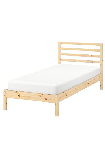 IKEA tek kişilik karyola, çam, 90x200 cm