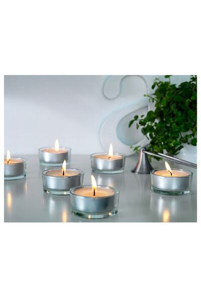 IKEA Glımma Beyaz 9 Saat 24 Adet Tealight Mum