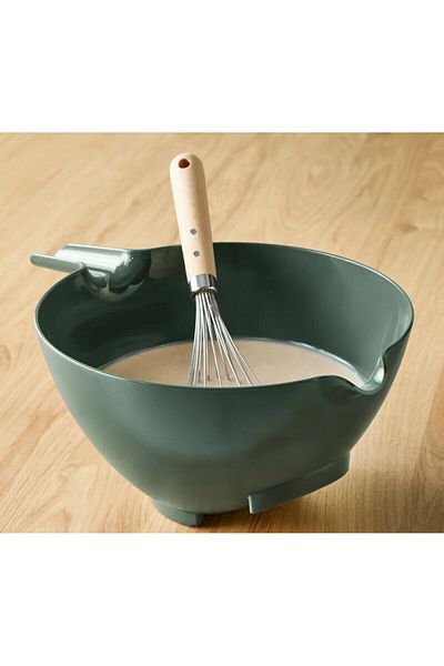 IKEA 3 Liter Ikea Kitchen Mixing Pot with Handle - Plastic Pot, Dark Green