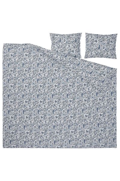IKEA Комплект двоен плик за завивка, розово-бял - 240x220/50x60 см, 80% памук/20% вискоза/район