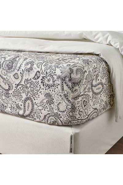 IKEA Grey-White Elastic Sheet - 160x200 cm