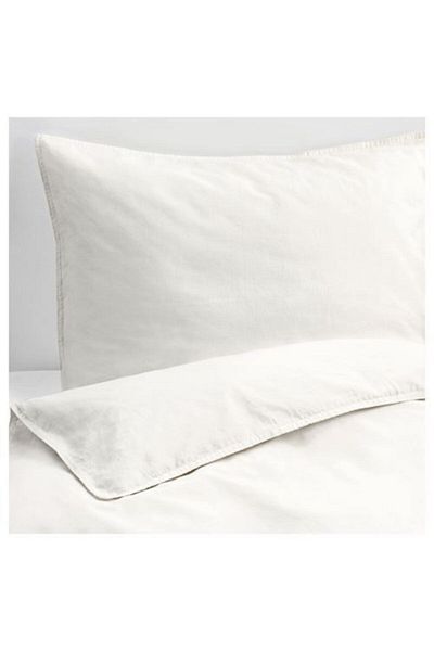 IKEA Set cuvertură de pilota dublă albă - Angslılja, 240x220/50x60 cm fără cearșaf