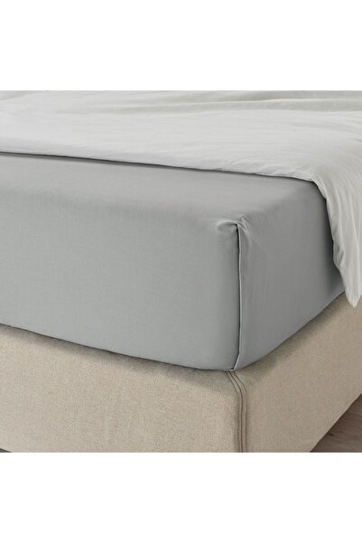 IKEA ملاءة سرير مزدوج، رمادي فاتح، 240x260 سم