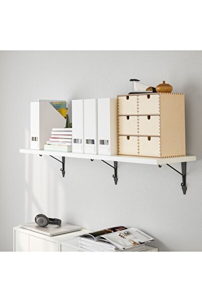 IKEA duvar rafı, titrek kavak-beyaz, 120x30 cm