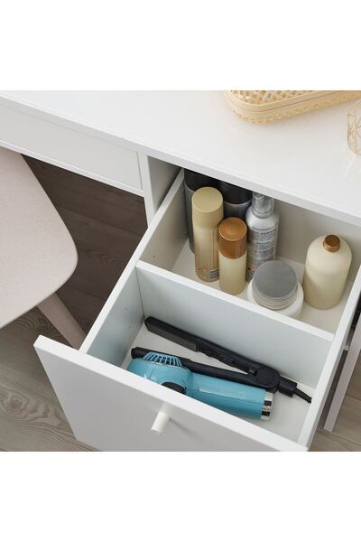 IKEA Makyaj Masası, Beyaz, Genişlik: 100 cm  Derinlik: 48 cm  Yükseklik: 78 cm