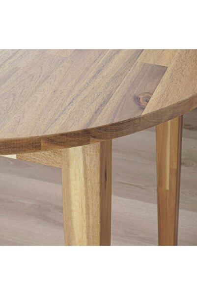 IKEA yuvarlak mutfak masası, akasya, 2-4 kişilik, 80 cm