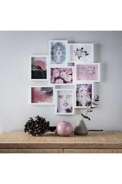 IKEA Vaxbo Multiple White Collage Photo Picture Frame 8 Pieces 13x18 Cm White