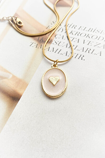 roshel Altın Renk Mineli Madalyon Çelik Kolye 3 Farklı Model Seçeneği