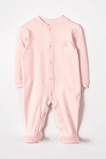 liaboo Organik Pamuk Patikli Bebek Tulumu Pembe