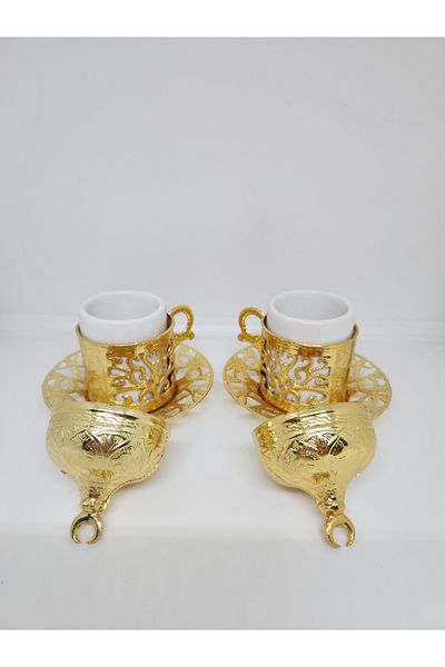 Carlito Turkish Coffee Cup for 2 People (Golden)