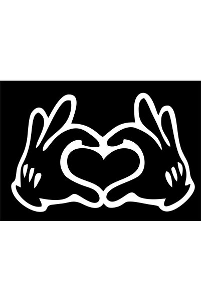 Birim Matbaa Hands Heart Auto Sticker (13X20 cm)