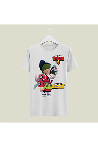 Home Brawl Stars KENJİ Unisex Çocuk T-Shirt Kız-Erkek Uygun Tişört