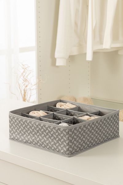 REKHOME Herringbone Gray Children's Room Closet Drawer Underclothes Socks Organizer Honeycomb Accordion Organizer