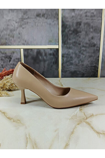 Everest Women's Beige Skin Stiletto Thin Heeled Shoes