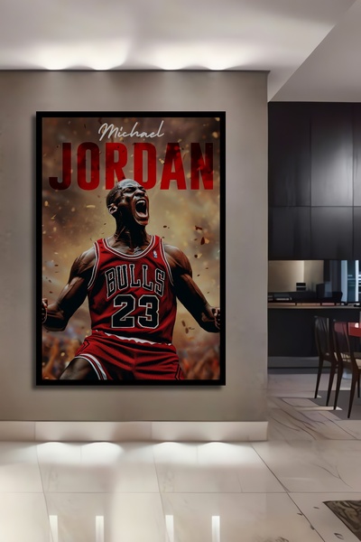 Teona Ahşap Tablou decorativ din lemn MDF cu aspect de cadru, legenda baschet...