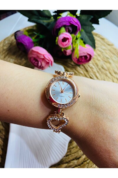 Spectrum SEVGİLİLER GÜNÜ ÖZEL KALP VE TAŞ DETAYLI ŞIK KOL SAATİ