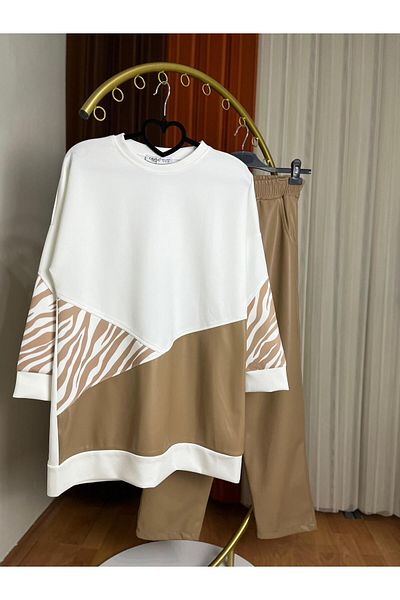 SMY Leather Pants Zebra Patterned Scuba Suit